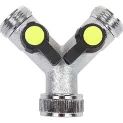 Talen Tools Tweewegstuk Met Bolkraantjes - Bewateringstoebehoor - per stuk