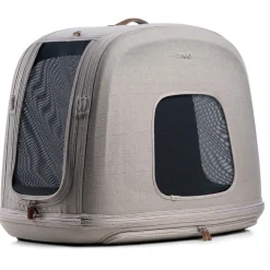 Tavo Pets Crispin Autostoel - Hondenautoaccessoire - 55x45x75 cm Grijs Zwart