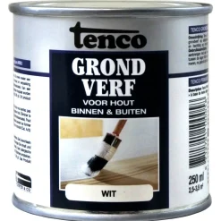 Tenco Grondverf Dekkend - Basisverf - 250 ml Wit Dekkend