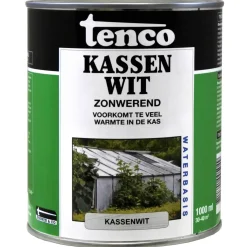 Tenco Kassenwit - Zon en warmtewerend - 1 l Wit Dekkend / Transparant Bij Regen