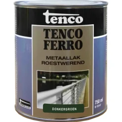 Tenco Tencoferro - Roestwerende Ijzerverf - 750 ml Donkergroen Dekkend