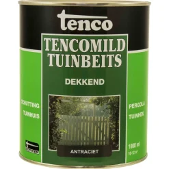 Tenco Tencomild Dekkend - Tuinbeits - 1 l Antraciet Dekkend