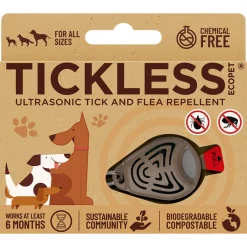 Tickless Eco Pet Repeller - Teek en Vlo afweer - 10.5x9.5x2 cm Bruin