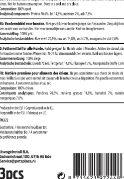 Timo Geitenoren Met Haar - Hondensnacks - Geit 3 stuks