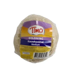 Timo Kauwhonkbal - Hondensnacks - Buffelhuid per stuk Medium