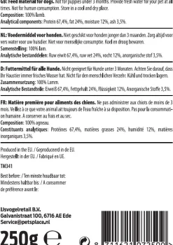 Timo Lamskophuid - Hondensnacks - Lam 250 g