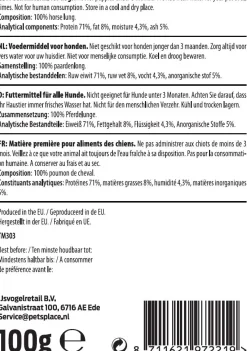Timo Longen - Hondensnacks - Paardenvlees 100 g