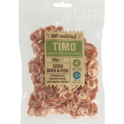 Timo Marble Kauwstrip - Hondensnacks - Eend Vis 150 g