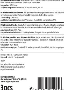 Timo Paardenslokdarm Stukjes - Hondensnacks - 3 stuks