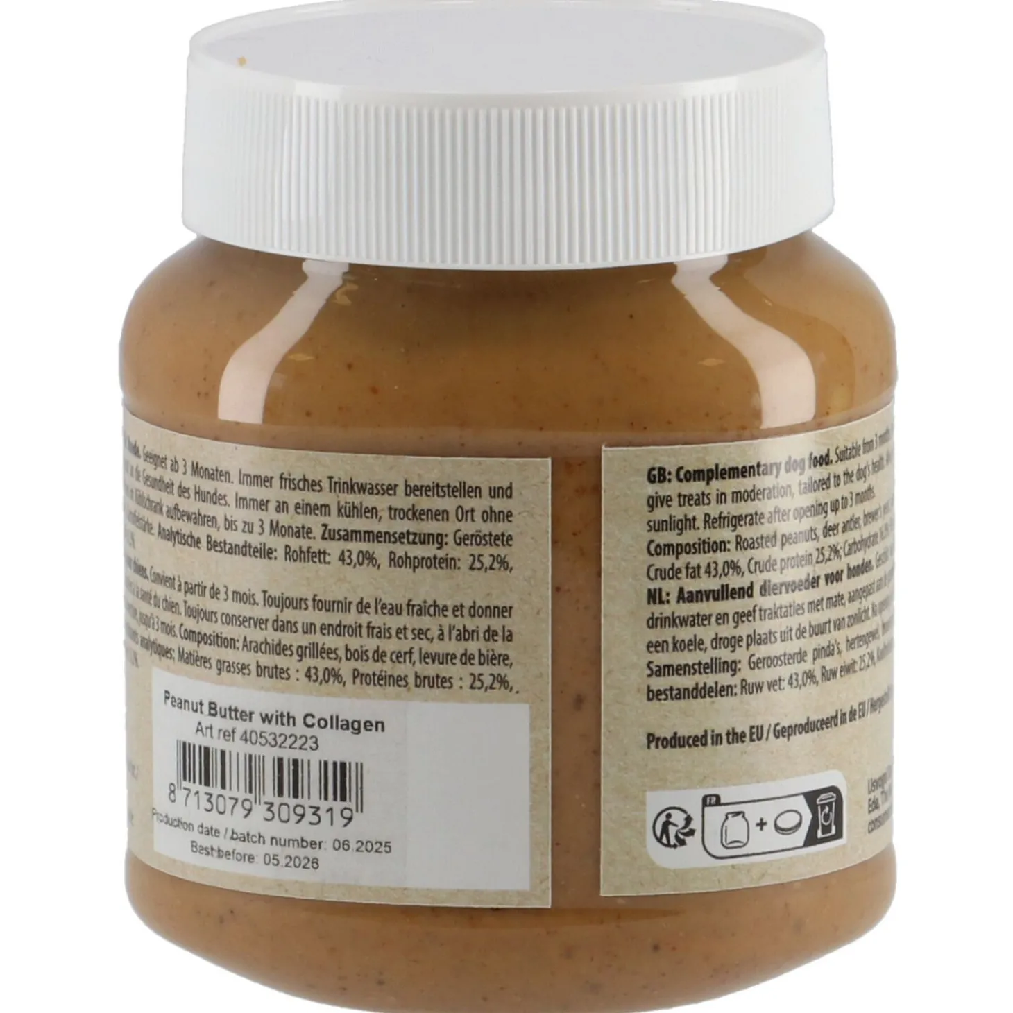 Timo Pindakaas Met Collageen - Verwensnacks - Pindakaas 330 g