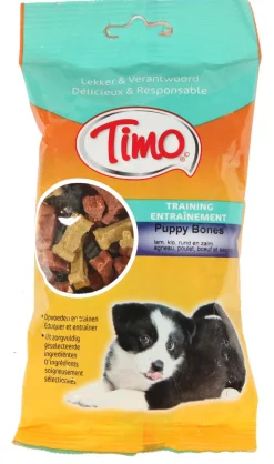 Timo Puppy Mini Bones - Hondensnacks - Mix 150 g