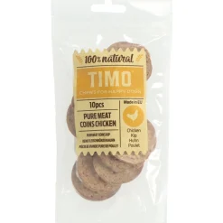 Timo Pure Meat Coins - Hondensnacks - Kip 5.2 cm 10 stuks