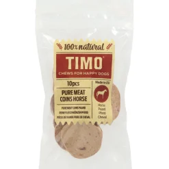 Timo Pure Meat Coins - Hondensnacks - Paard 5.2 cm 10 stuks