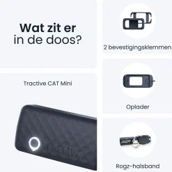 Tractive Gps Cat Mini - Kattenlocatievinder - 5.5x2.8x1.7 cm Dark Navy Geschikt Voor Katten ><noscript><img width=