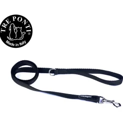 Tre Ponti Economic Lijn Reflecterend - Hondenriem - 125 cm Zwart Reflectie
