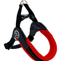 Tre Ponti Fibbia Verstelbaar Hondentuig Mesh Rood&Reflectie - Hondenharnas