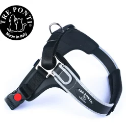 Tre Ponti Forza Tuig Zwart&Reflectie - Hondenharnas