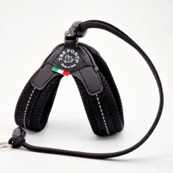 Tre Ponti Liberta Hondentuig Mesh Zwart&Reflectie - Hondenharnas