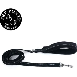Tre Ponti Looplijn Basic Reflecterend - Hondenriem - 130 cm Zwart Reflectie