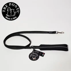 Tre Ponti Looplijn Basic Reflecterend - Hondenriem - 130 cm Zwart Reflectie