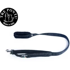 Tre Ponti Primo Powerlijn Reflecterend - Hondenriem - 100 cm Zwart