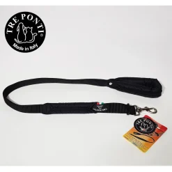 Tre Ponti Primo Powerlijn Reflecterend - Hondenriem - 100 cm Zwart