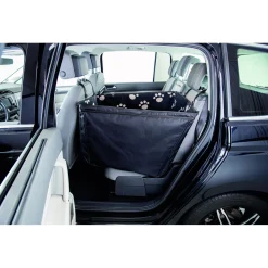 Trixie Autobeschermdeken Smal Met Hoge Zijdelen - Hondenautoaccessoire - 145x50 cm Zwart Beige