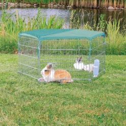 Trixie Beschermnet Voor Konijnenren Met Zonwering - Dierenverblijf - Ø80 cm 120 g Groen