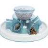 Trixie Cat Activity Strategiespel Tunnel Feeder - Kattenspeelgoed - Ø28x14 cm Blauw Grijs