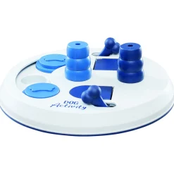 Trixie Dog Activity Flip Board Strategiespel - Hondenspeelgoed - Ø23 cm Dark Navy Wit Lichtblauw Level 2