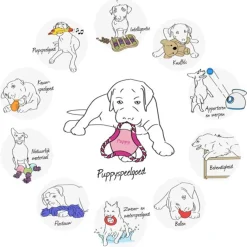 Trixie Dog Activity Flip Board Strategiespel - Hondenspeelgoed - Ø23 cm Dark Navy Wit Lichtblauw Level 2