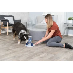 Trixie Dog Activity Gambling Tower Strategiespel - Hondenspeelgoed - Ø25 cm Dark Navy Wit Lichtblauw Level 2