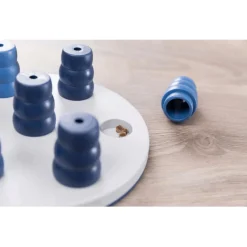 Trixie Dog Activity Mini Solitaire Strategiespel - Hondenspeelgoed - Ø20 cm Dark Navy Wit Oranje Level 1