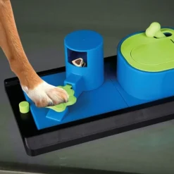 Trixie Dog Activity Poker Box Vario Strategiespel - Hondenspeelgoed - 32x17 cm Dark Navy Wit Lichtblauw Level 2