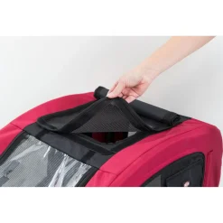 Trixie Fietskar - Hondenfietskar - Zwart Rood 63x68x75/137 Cm Tot 22 Kg Medium