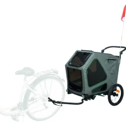 Trixie Fietskar - Hondenfietskar - Grijs Groen 80x103x98/147 Cm Tot 45 Kg Large