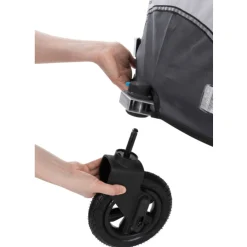 Trixie Fietskar Opvouwbaar - Hondenfietskar - Grijs Zwart 63x95x90/132 Cm Tot 22 Kg Medium