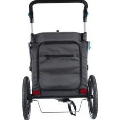 Trixie Fietskar Opvouwbaar - Hondenfietskar - Grijs Zwart 63x95x90/132 Cm Tot 22 Kg Medium