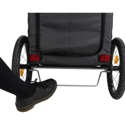 Trixie Fietskar Opvouwbaar - Hondenfietskar - Grijs Zwart 58x93x74/114 Cm Tot 15 Kg Small