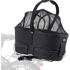 Trixie Fietsmand Long Voor Brede Bagagedragers - Hondenfiets-accessoires - 49x29x60 cm Zwart
