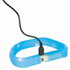 Trixie Flash Lichtband Usb Extra Breed Blauw - Hondenveiligheidslampje