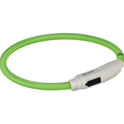 Trixie Flash Light Ring Usb - Kattenhalsband - 35 cm Groen