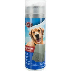 Trixie Handdoek In Opbergkoker - Verzorging - 66x43 cm Grijs