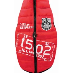 Trixie Jas Saint-Malo Met Tuig Rood - Hondenkleding