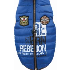 Trixie Jas Saint-Malo Met Tuig Blauw - Hondenkleding