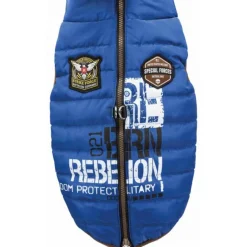 Trixie Jas Saint-Malo Met Tuig Blauw - Hondenkleding