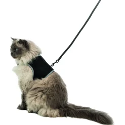 Trixie Kattenharnas Met Looplijn Xxl - Kattenharnas - Zwart 36-54 Cm