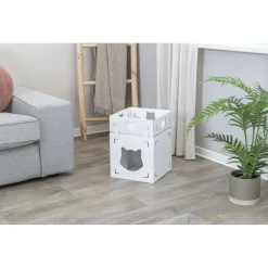 Trixie Kattenmeubel Casa Cara - Krabpalen - 93x30.5x72 cm Wit