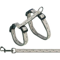 Trixie Kattentuig Met Riem 27–45 Cm/13 Mm. 1.20 M - Kattenharnas - Grijs Beige 27-45x1.3/120 Cm