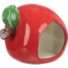 Trixie Keramiekhuis Appel - Kooi Accessoire - 13x10x10 cm Rood